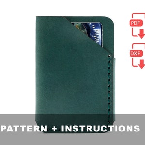 Laser and PDF Leather Card Wallet PDF Pattern - Instant Download