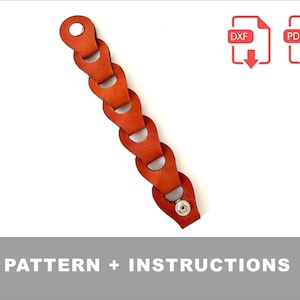 Leather LINK Bracelet  Pattern
