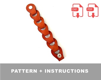 Leather LINK Bracelet  Pattern