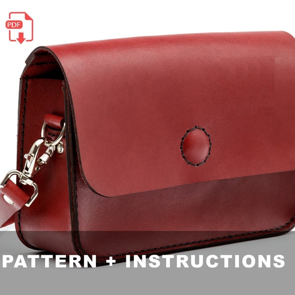 Patrón Mini Bolso Bandolera Piel Laser y PDF
