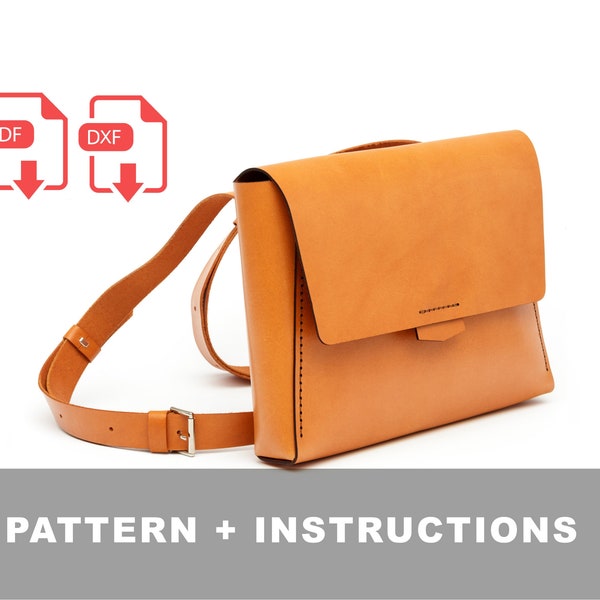 Laser and PDF Leather Bag Pattern / Small Backpack Pattern / Clutch Pattern