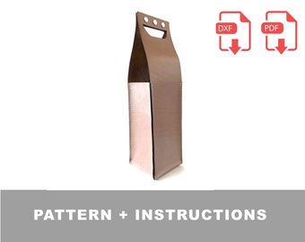 Leather Wine Bottle Carrier Pattern