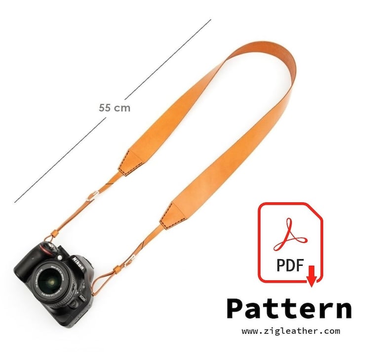 Leather Camera Strap PDF Pattern Etsy