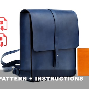 Laser and PDF Leather Backpackand A5 NOTEBOOK  Pattern - Instant Download