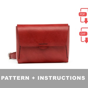 Laser und PDF Ledertasche Schnitt / Fanny Pack Schnitt / Clutch Schnitt