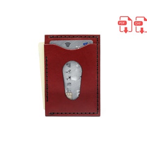 Laser and PDF Leather Card Wallet Pattern - Instant Download
