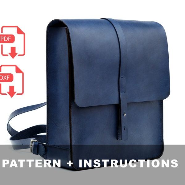 Laser and PDF Leather Backpack Pattern - Instant Download