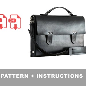 Laser and PDF Leather Laptop Bag Pattern