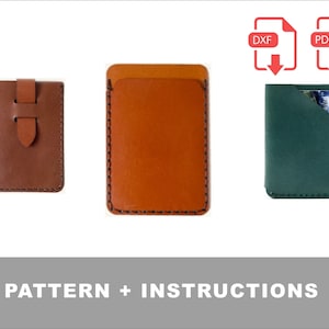 Laser and PDF Leather Card Wallet PDF Pattern - Instant Download