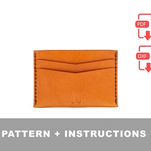 Patrón Tarjetero Piel Láser y PDF
