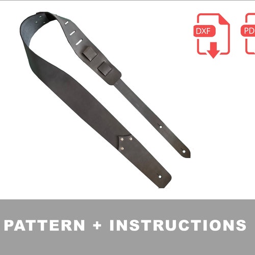 PATTERN Traditional Style Guitar Strap Leather Pattern PDF Etsy