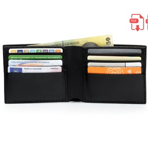Laser und PDF Classic Leder Bifold Brieftasche Muster