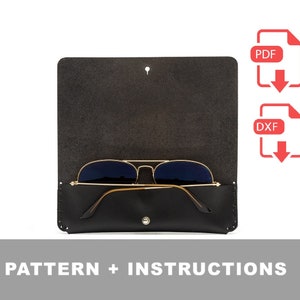 Laser and PDF Leather Glasses / Sunglasses Case Pattern