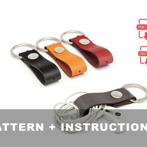 Laser and PDF Leather Keychains Pattern