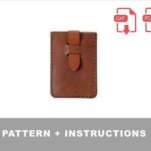 Laser and PDF Leather Card Wallet PDF Pattern - Instant Download