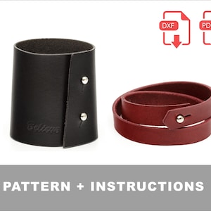 Laser and PDF  Leather Bracelets Pattern -  Pattern - Instant Download