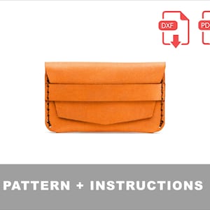 Laser and PDF Leather BUSINESS Card Wallet -  Pattern - Instant Download