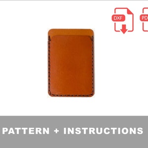 Laser and PDF Leather Card Wallet PDF Pattern - Instant Download