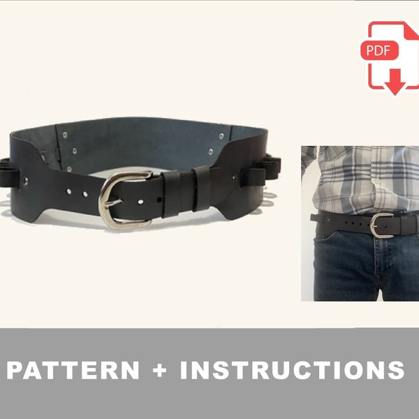 LEATHER Bullet Belt Pattern