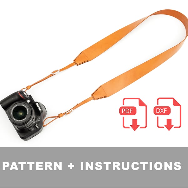 Laser and PDF Leather Camera Strap Pattern