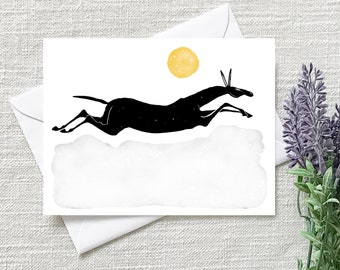 Jumping Horse Notecard with Envelope "Reach for your Dreams"
