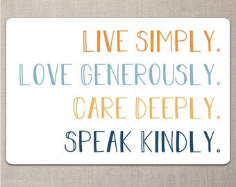 Live Simply.... Sticker