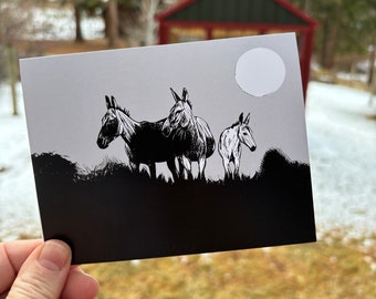 Wild Desert Equines Mule Notecard with Envelope