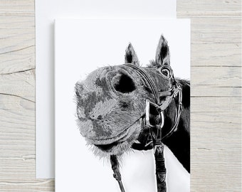 Horse Head Notecard with Envelope 4.25" x 5.5"