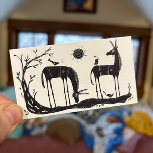 Mini notas Donkey Love - Paquete de 20 tarjetas planas de 2" x 3,5"
