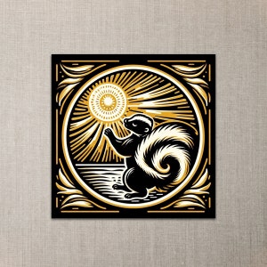 Skunk Dancing in the Sun, Mini Notas - Paquete de 20 tarjetas planas de 2,5" x 2,5"