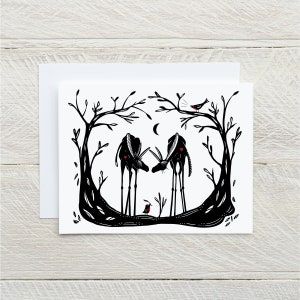 Paquet de 6 cartes de correspondance Donkey Love avec enveloppes 4,25 x 5,5 po. à l'horizontale