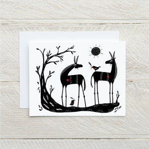 Paquet de 6 cartes de correspondance Donkey Love avec enveloppes 4,25 x 5,5 po. à l'horizontale