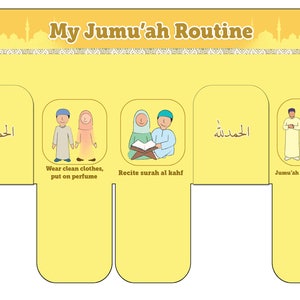 Jumu'ah (Friday) routine chart- nursery organizers