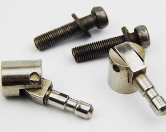 Paar Vintage-Scharniere für Singer-Bugholzgehäuse, komplettes Set inklusive Stellschrauben, passend für Sockel von Bugholzgehäusen für Nähmaschinen in voller und 3/4-Größe
