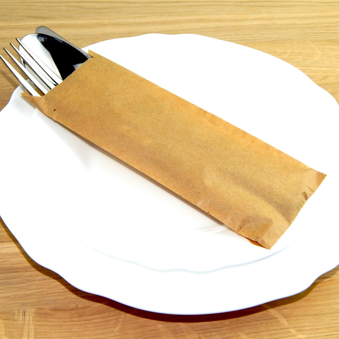 Kraft Brown Paper Silverware Bags Utensil Holders for Wedding Rehearsal