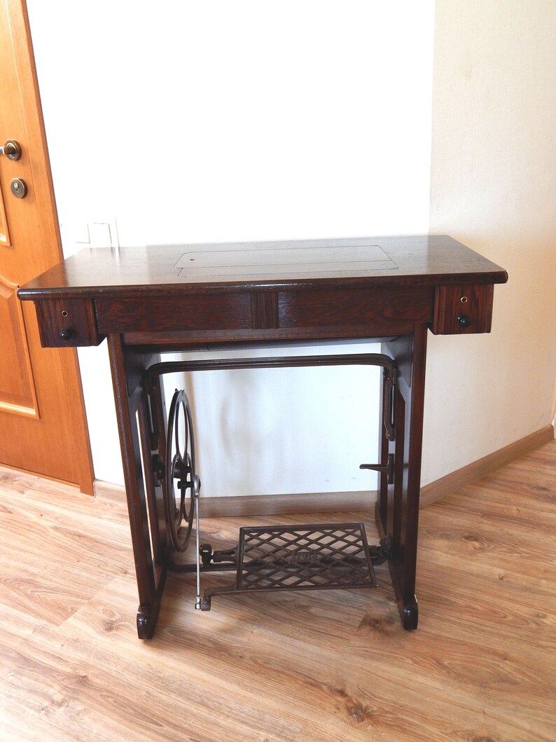 Vintage PFAFF Sewing Machine Table German Made Early | Etsy