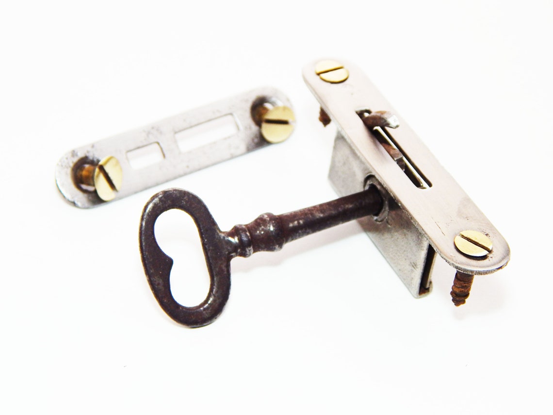 Antique Vintage Singer Lock and Key for Sewing Machine Treadle Table