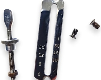 Singer 221K Featherweight Sewing Machine Stitch Length Regulator Lever Chrome Plate Simanco Part 45763 45732