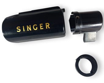 Original Singer 221 / 221K Featherweight Light Housing & Shade – Gold Logo – Shell Only – No Switch/Internals