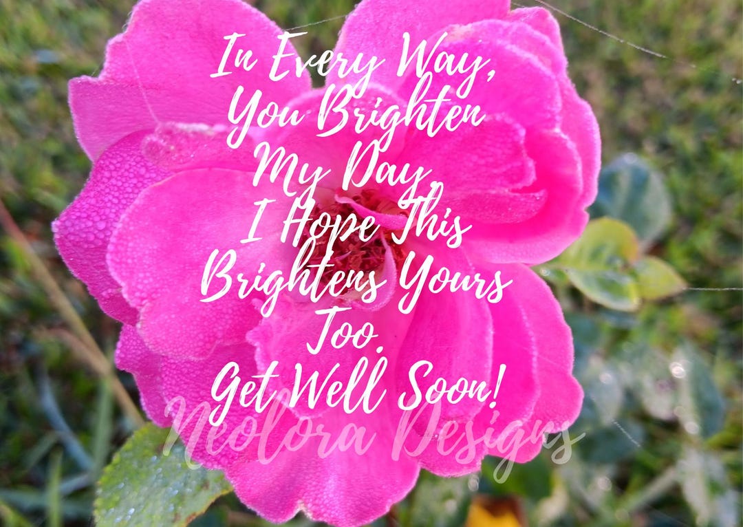 Brighten Your Day, Get Well Soon Card - Etsy