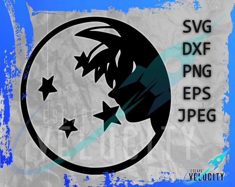 Four Star Dragon ball Goku: svg dxf png jpeg Cut File Download | Etsy