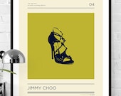 Jimmy Choo,Quotation Print,Fashion Print,Poster,Wall Art,Shoe,Retro,Quote,Art Print,Fashion designer,British Fashion,Fashion Poster,Vogue