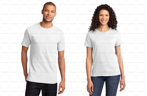 T-Shirt Mockup Men Women African American 2 Jpeg