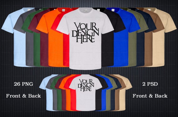 Download 26 Png Transparent 2 Psd Bundle Pack Tshirt Mockup Front Etsy
