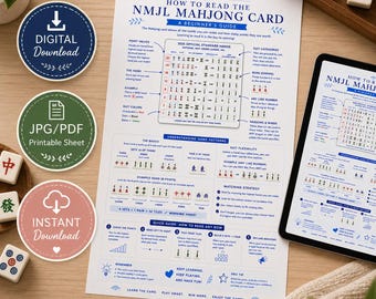 NMJL Mahjong Card Guide | American Mahjong Cheat Sheet (PDF)