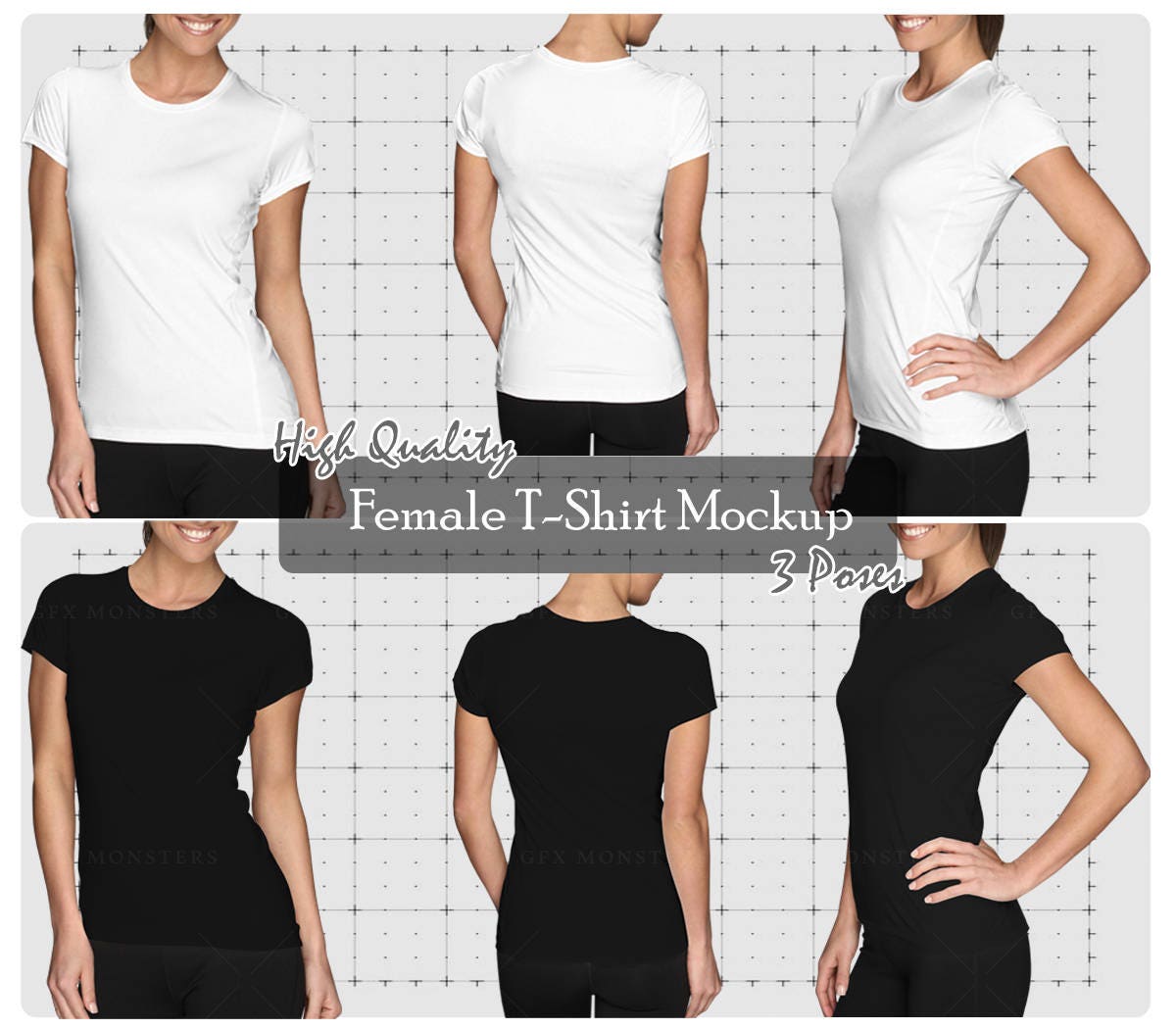 Download Ladies Women T Shirt Mockup Psd Bundle Front Back Etsy