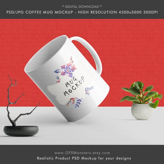 Psd Jpg Coffee Cup Coffee Mug Mock Up Tasse Mockup Blank Etsy