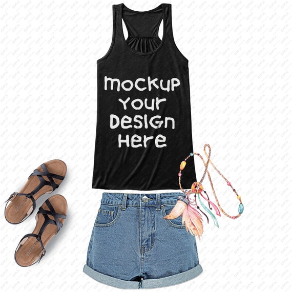 Download Download Mens Heather Racer-Back Tank Top Mockup Front ...
