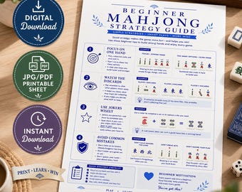 Guida strategica al Mahjong per principianti / Foglio riassuntivo del Mahjong americano (download digitale)