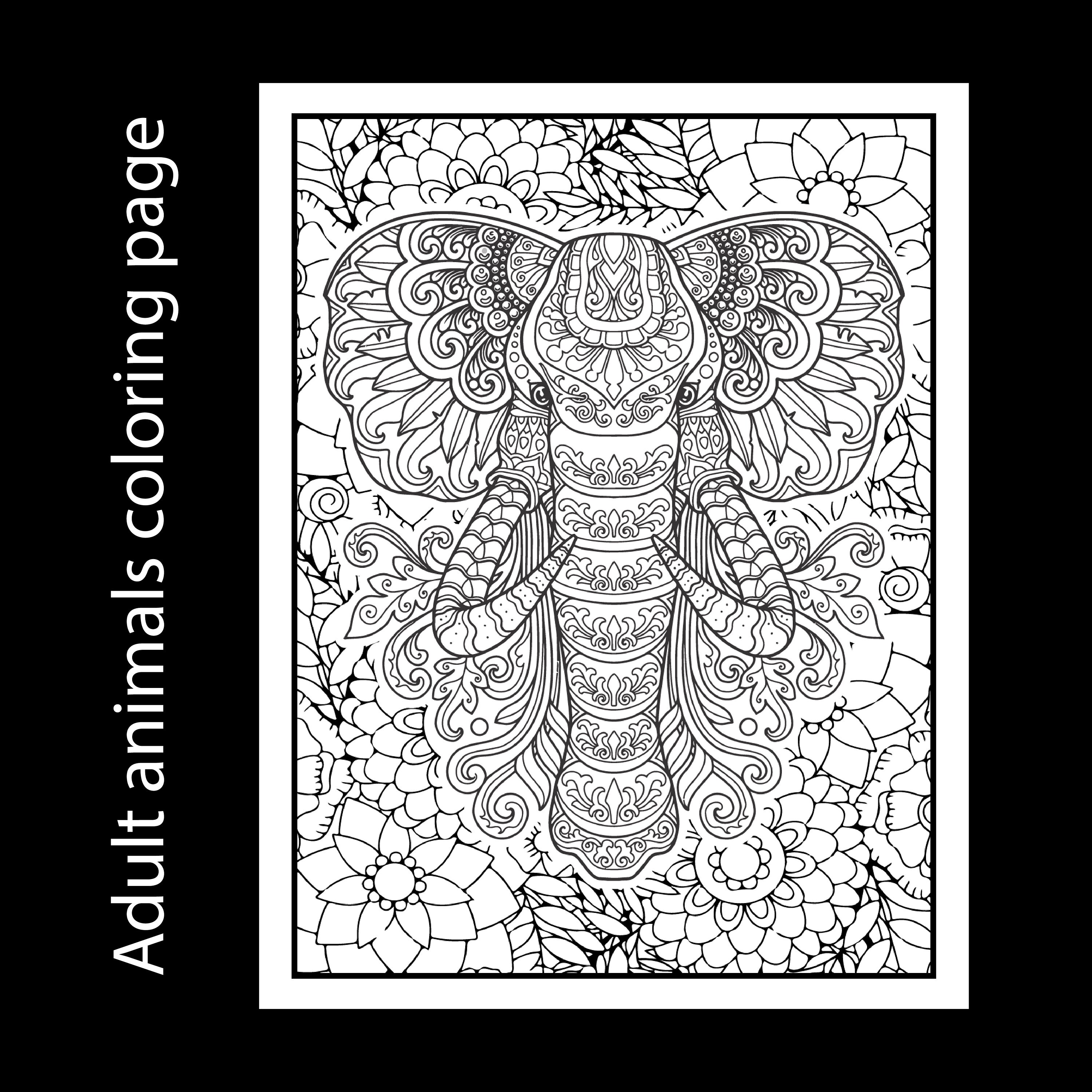The Ultimate Coloring Book for Adults : 100 Amazing Mandala Animal ...